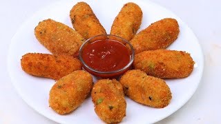 Bread Potato Rolls Recipe  Easy Indian Snack  Very Easy amp Crispy Breakfast Bread Rolls Recipe [upl. by Aryad]