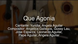 Que Agonia  Puro Mariachi Karaoke  Yuridia y Angela Aguilar  Tono Hombre [upl. by Erline696]