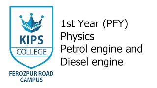 Petrol Engine and Diesel Engine  1st Year Physics [upl. by Anaz]