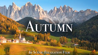 Autumn 4K  Scenic Relaxation Film With Calming Music [upl. by Terrell165]