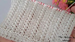 Bebek battaniyesi atkı bere yelek iki şiş örgü modeli Easy knitting design [upl. by Humfrey721]