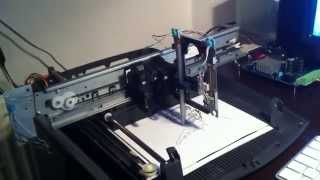 Homemade cnc made from scannerprintercd rom [upl. by Ahsiemaj]