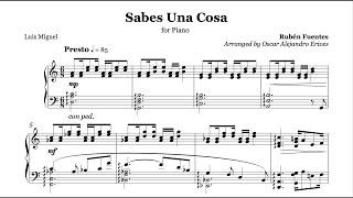 Sabes Una Cosa  Advanced Piano Cover  Rubén Fuentes [upl. by Maxey]