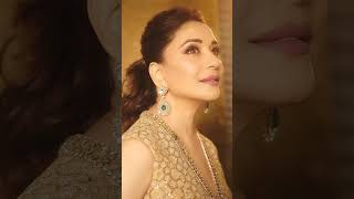 Madhuri Dixit shines bright in a designer golden gown by Tarun Tahiliani shorts madhuridixit reel [upl. by Thurman]