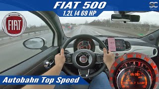 Fiat 500 12 69HP 2020  Autobahn Top Speed Drive POV [upl. by Yila590]