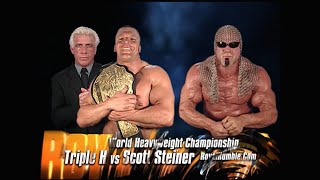 Story of Triple H vs Scott Steiner  Royal Rumble 2003 [upl. by Haimorej193]