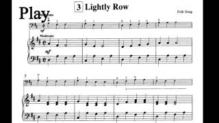 Slow Suzuki Cello Book1 “Lightly Row” Piano Accompaniment [upl. by Annazor]