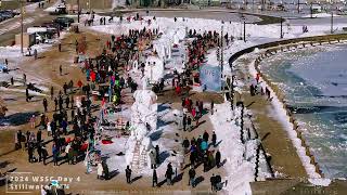 2024 World Snow Sculpting Championship Day4 Aerial Video Views [upl. by Louls]