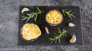 5Ingredient Gratinated Portobello Mushrooms  keto easy grilling lchf  tasty [upl. by Raffarty]