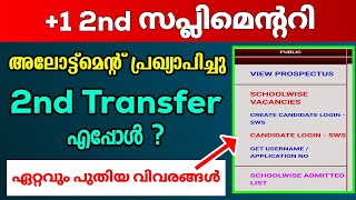 1 2nd Supplementary Transfer Allotment  Important Updates  Plus One Admission 2024 [upl. by Swehttam917]