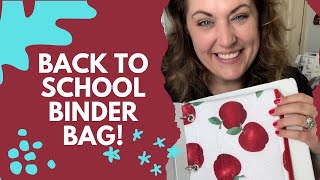 Back To School Sewing 🍎 Zippered Binder Bag hobbies sewing [upl. by Landan794]