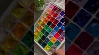 Himi Gouache Paint Set 30ml 56 colors Jelly Cup White Box art artandcraft himigouache [upl. by Larina]