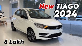 TATA TIAGO 2924 New Updated Model White Colour  TIAGO XT Optional 2024 Review [upl. by Dyrraj]