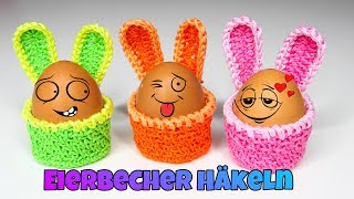 Einfache Eierbecher Hasenohr Häkeln  Frühling  Ostern  Hase [upl. by Moht601]