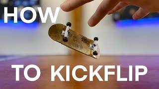 How to Kickflip on a Fingerboard  EASY WAY [upl. by Assiralc307]