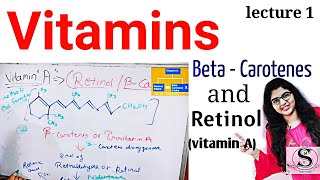 Vitamin Biochemistry in Hindi  Vitamin A  Vitamin Introduction  Deficiency  Sources  Retionl [upl. by Nahseez]