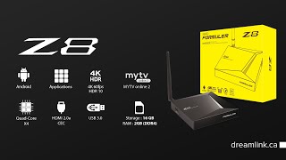 Z8 ULTIMATE 4K UHD ANDROID OTT MEDIA STREAMER  FORMULER  DREAMLINKCA  DREAMLINK CANADA [upl. by Htirehc]