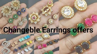 Chageable Earrings in Pushback and Screw Back  7013932993 [upl. by Uoliram]