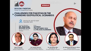 DevcomPakistan CGS Webinar quotChallenges for Pakistan in the Changing Geopolitical Scenariosquot [upl. by Stearns861]