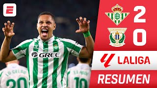 BETIS logró primera victoria en LA LIGA al imponerse 20 al LEGANÉS Gol de VITOR ROQUE  La Liga [upl. by Magan]