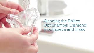 Cleaning The Philips Respironics OptiChamber Diamond Mouthpiece and Mask [upl. by Egwin]