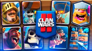 LOS 4 MEJORES MAZOS PARA LA GUERRA DE CLANES EN CLASH ROYALE [upl. by Itsym]