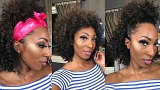 Half Wig Tutorial On Natural Hair [upl. by Subocaj]