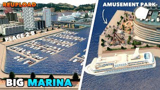 Building a Huge Marina in Cities Skylines  Vanilla Assets  Dream Bay [upl. by Letreece]