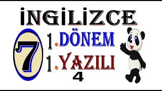 7Sınıf İngilizce 1Dönem 1Yazılı [upl. by Larena]