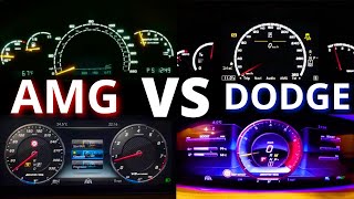 Mercedes AMG VS Dodge Challenger Acceleration Battle [upl. by Adnoval712]