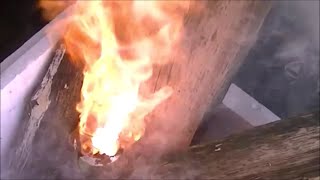 Potassium Permanganate  Glycerin  FIRE How To Make A Chemical Volcano [upl. by Airamahs]