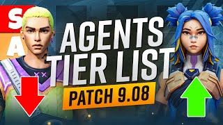 NEW Agent Tier List Patch 908  HUGE GEKKO NERFS  Valorant Meta Guide [upl. by Araz]