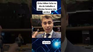 Nikolas ferreira mostra Erika Hilton faltando no trabalho noticias politica [upl. by Weiman751]