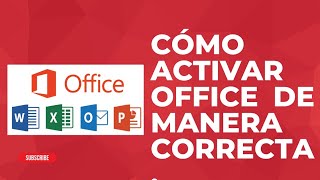 Cómo activar office de manera correcta y sin aplicaciones de terceros [upl. by Refotsirk116]