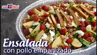 Ensalada con pollo empanizado [upl. by Emily]