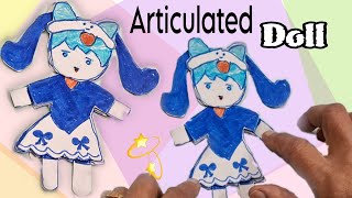 Articulated Paper Doll  Moving Paper Doll  Kawaii Doll  Paper Action Figure  Jointed Paper Doll [upl. by Chamberlain]