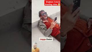 Jackie Shroff and jaggu dadaSingham 3 movie shooting 📸🎥video shorts singham3trailer [upl. by Desma]