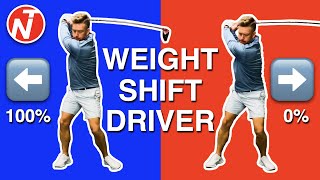 DRIVER WEIGHT SHIFT 100 VS 0  GOLF TIPS  LESSON 236 [upl. by Nylac297]