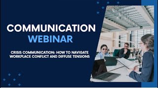 Online Webinar How to Navigate Workplace Conflict and Diffuse Tensions [upl. by Sakovich]