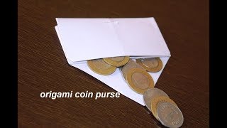 DIY  Origami Paper Folding Coin Purse  super easy [upl. by Anitsyrhc9]