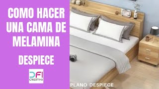 Como hacer una cama de Melamina  Mueble en Melamina [upl. by Rothstein]