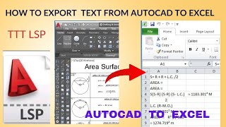 How to export text from autocad to excel [upl. by Heinrick]