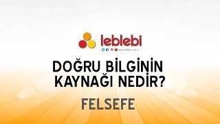 FELSEFE  DOĞRU BİLGİNİN KAYNAĞI NEDİR  1 [upl. by Klimesh]