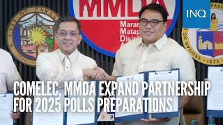 Comelec MMDA expand partnership for 2025 polls preparations [upl. by Rosinski]