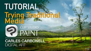 Trying Traditional Media  Clip Studio Paint Tutorial [upl. by Eeralih]