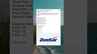 Zensar Technologies Ltd has recommended a final dividend for FY 2024 StockMarket News Shorts [upl. by Nahk]