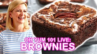 Professional Baker Teaches You How To Make BROWNIES LIVE [upl. by Bogusz]