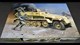 ALL NEW SdKfz2511 AusfC German WW2 Armored Half Track 135 Scale Model Kit Review Academy 13540 [upl. by Travus]