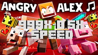 “ANGRY ALEX” 🎵 Minecraft Animation Music Video from 999x to 0 5x speed Shorts [upl. by Cal642]