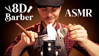 ASMR 8D Barbershop  360° Haircut amp Shaving Triggers for Sleep and Tingles Ultra Realistic [upl. by Ahsiloc502]